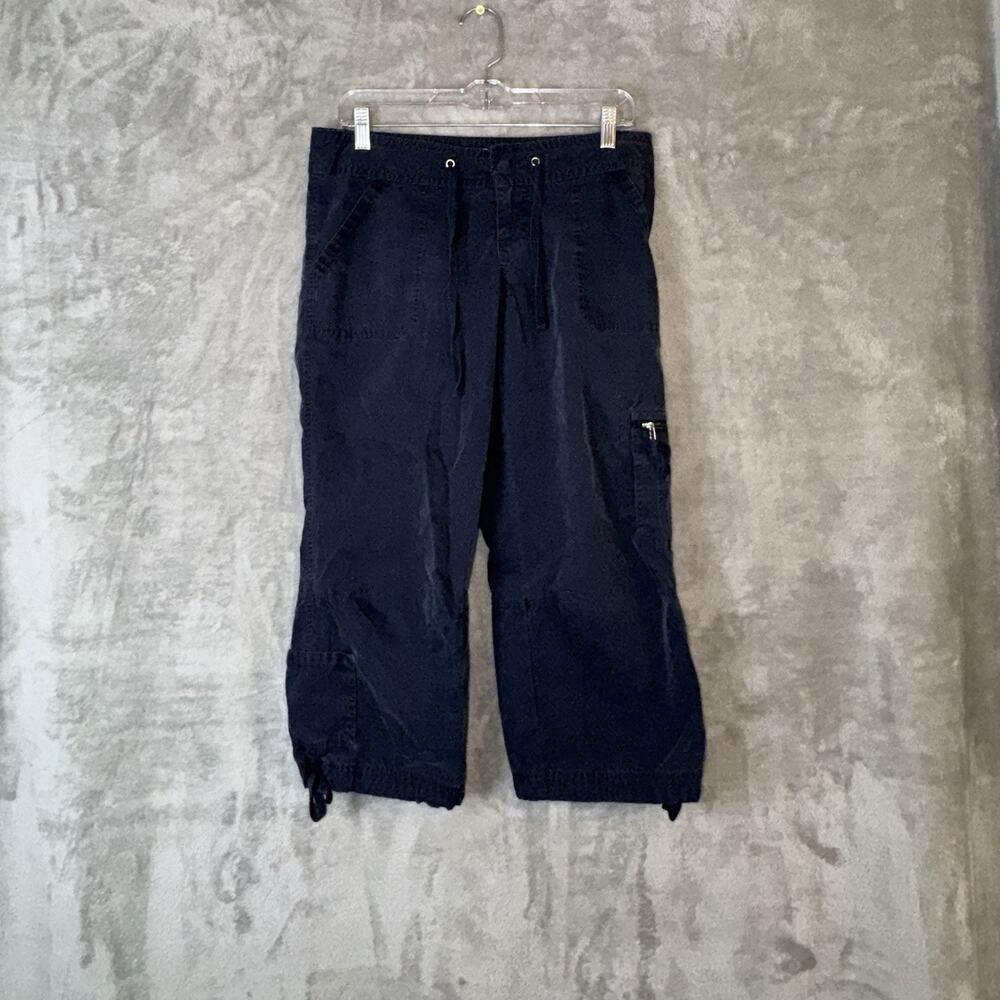 Vintage 90s Y2K Abercrombie Utility Cargo Capris Low Rise SZ 4 Paratrooper Skate